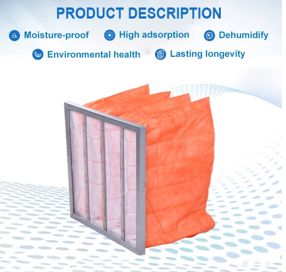 Medium effective pocket filter F8